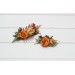 Flower Combs in Orange & Rust | Bridal Hair Accessories & Bridesmaid Floral Combs