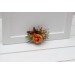 Flower Combs in Orange & Rust | Bridal Hair Accessories & Bridesmaid Floral Combs