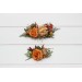 Flower Combs in Orange & Rust | Bridal Hair Accessories & Bridesmaid Floral Combs