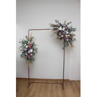  Flower arch arrangement in ivory, dusty blue and dusty rose colors.  Arbor flowers. Floral archway. Faux flowers for wedding arch or sweetheart table. 5397