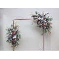 Flower Arch Arrangement in Ivory, Dusty Blue & Dusty Rose | Faux Arbor Flowers for Wedding Arch & Sweetheart Table