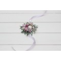 Wrist Corsage in Lavender, Lilac & White | Flower Accessories for Wedding or Prom