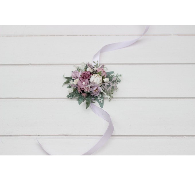 Wrist Corsage in Lavender, Lilac & White | Flower Accessories for Wedding or Prom