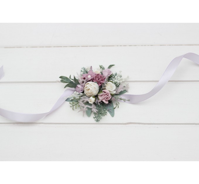 Wrist Corsage in Lavender, Lilac & White | Flower Accessories for Wedding or Prom