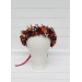 Rust, Burgundy & Blue Flower Crown | Faux Hair Wreath with Baby's Breath for Flower Girls