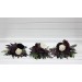 Simple Wedding Table Flowers in Purple, Black, Ivory & Green | Mini Faux Bouquets for Vases