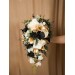 Black, Gold, and White Wedding Bouquets – Bridal and Cascading Faux Designs