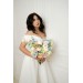 Colorful Bridal Bouquet – Green, Yellow, Pink, Dusty Blue Wildflowers
