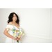 Colorful Bridal Bouquet – Green, Yellow, Pink, Dusty Blue Wildflowers