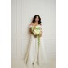 Green and White Summer Bridal Bouquet – Faux Wedding Flowers