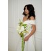Green and White Summer Bridal Bouquet – Faux Wedding Flowers