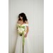 Green and White Summer Bridal Bouquet – Faux Wedding Flowers