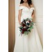Wedding Bouquets in Burgundy, Navy Blue & Blush Pink | Large Bridal & Cascading Faux Flowers