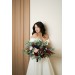 Wedding Bouquets in Burgundy, Navy Blue & Blush Pink | Large Bridal & Cascading Faux Flowers