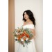 Wedding Bouquets in Burnt Orange, Ivory & Sage Green | Faux Bridal & Bridesmaid Bouquets