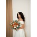 Wedding Bouquets in Burnt Orange, Ivory & Sage Green | Faux Bridal & Bridesmaid Bouquets