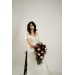 Burgundy, Black, Gold, and Ivory Wedding Bouquets – Bridal and Cascading Faux Bouquets