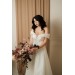 Wedding Bouquets in Beige, Brown, Mocha Mousse & Burgundy | Cascading Faux Bridal & Bridesmaid Bouquets