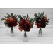 Simple Wedding Table Flowers in Burgundy, Dusty Rose, Terracotta & Rust | Mini Faux Bouquets for Vases