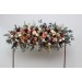 Flower Arch Arrangement in Rust, Burgundy & Ivory | Faux Arbor Flowers for Wedding Archway