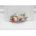 Flower Comb in Peach, Dusty Blue, Ivory & Orange | Wedding Hair Accessories | Wildflower Bridal Floral Comb