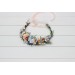 Wildflower Flower Crown | Colorful Peach, Orange, Dusty Blue, Ivory & Lilac Flowers | Flower Girl Crown