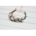 Wildflower Flower Crown | Colorful Peach, Orange, Dusty Blue, Ivory & Lilac Flowers | Flower Girl Crown