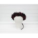 Black & Burgundy Flower Crown | Faux Hair Wreath for Weddings & Halloween | Flower Girl Crown