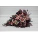 Bridal Cascade Bouquet in Mauve, Purple & Beige | Faux Wedding Flowers for Bridesmaid Bouquet