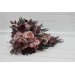 Bridal Cascade Bouquet in Mauve, Purple & Beige | Faux Wedding Flowers for Bridesmaid Bouquet