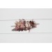 Flower Comb in Beige, Brown, Mocha Mousse & Burgundy | Bridal & Bridesmaid Hair Accessories