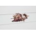 Flower Comb in Beige, Brown, Mocha Mousse & Burgundy | Bridal & Bridesmaid Hair Accessories