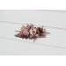 Flower Comb in Beige, Brown, Mocha Mousse & Burgundy | Bridal & Bridesmaid Hair Accessories