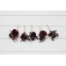 Set of 5 Hair Pins in Purple, Burgundy & Gold | Wedding Flower Hair Accessories