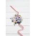 Wedding Boutonnieres & Wrist Corsage in Lilac, Ivory & Blush Pink | Faux Flower Accessories