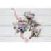 Wedding Boutonnieres & Wrist Corsage in Lilac, Ivory & Blush Pink | Faux Flower Accessories
