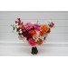 Orange, Magenta & Pink Bridal & Bridesmaid Bouquets | Wildflowers & Faux Dahlia Daisy Wedding Bouquets