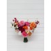 Orange, Magenta & Pink Bridal & Bridesmaid Bouquets | Wildflowers & Faux Dahlia Daisy Wedding Bouquets