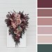 Bridal Cascade Bouquet in Mauve, Purple & Beige | Faux Wedding Flowers for Bridesmaid Bouquet