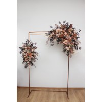 Cinnamon terracotta beige flowers for fall wedding. Floral arch arrangement. Faux flowers for wedding Archway , Pergola, Arbor, Cross. 5118