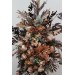 Cinnamon, Terracotta & Beige Arch Flowers for Fall Wedding | Faux Floral Arch Arrangement