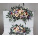 Pastel Wildflower Arch Flowers | Peach, Orange, Dusty Blue, Ivory & Lilac Wedding Arrangement