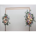 Pastel Wildflower Arch Flowers | Peach, Orange, Dusty Blue, Ivory & Lilac Wedding Arrangement