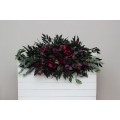 Purple, Black, Magenta & Green Floral Arrangement for Halloween or Gothic Wedding | Archway Decor