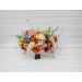 Bright Orange, Magenta, Pink & Yellow Bridal Bouquet | Summer Wildflower Faux Wedding Flowers
