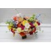 Bright Orange, Magenta, Pink & Yellow Bridal Bouquet | Summer Wildflower Faux Wedding Flowers