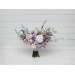 Lilac, White & Blush Pink Bridal Bouquet | Pastel Wildflower Faux Wedding Flowers