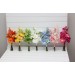 Orange, Magenta, Pink, Yellow, Dusty Blue & Green Bridesmaid Bouquet | Summer Wildflower Faux Wedding Flowers