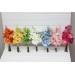 Orange, Magenta, Pink, Yellow, Dusty Blue & Green Bridesmaid Bouquet | Summer Wildflower Faux Wedding Flowers