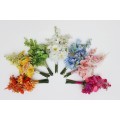 Orange, Magenta, Pink, Yellow, Dusty Blue & Green Bridesmaid Bouquet | Summer Wildflower Faux Wedding Flowers